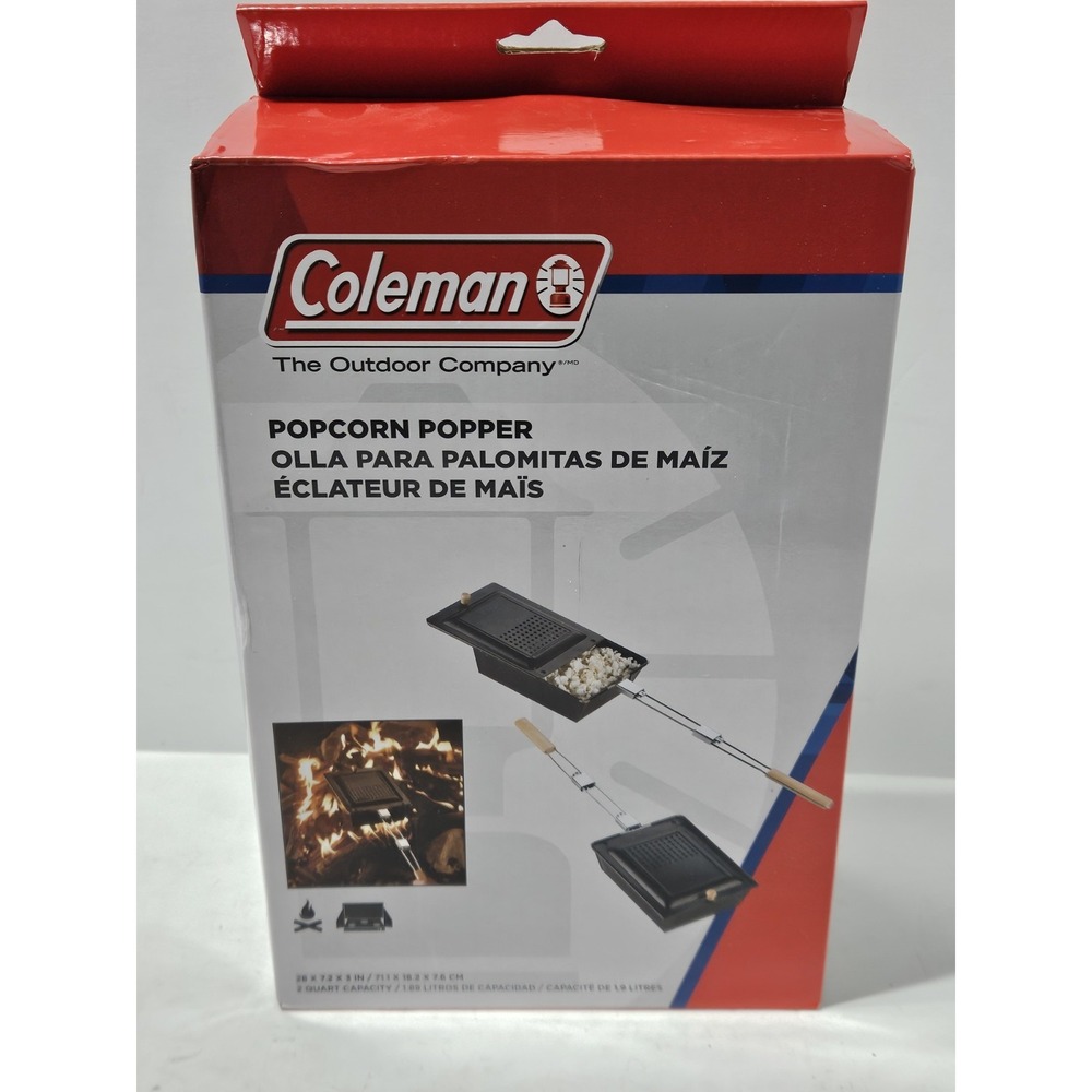 Coleman - Popcorn Popper - Cooks Up To 2 Quarts Fireplace Campfire